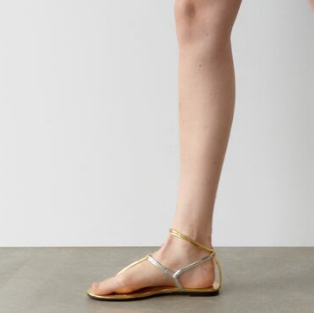 Elegant Zara Gold and Silver Women's Sandals
